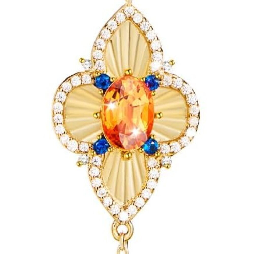 Four Leaf Clover Necklace Gold Plated Dainty Jewelry Gift for Women